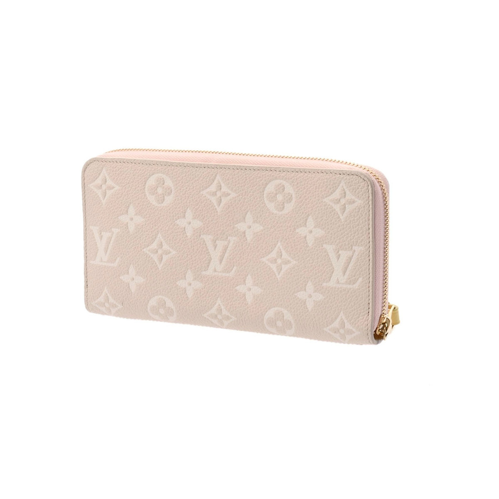 Louis Vuitton Zippy Pink Empreinte Wallet Yellow Beige Long Monogram Yellow Tan